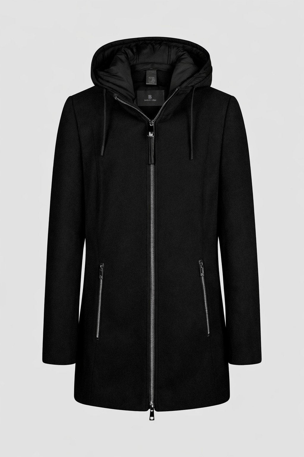 Wolljacke mit Kapuze (Black)