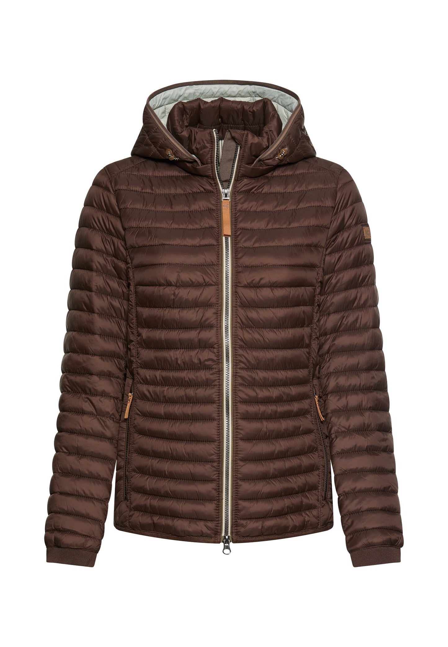 Winddichte Jacke mit seitlichem Strick-Einsatz (Brown)
