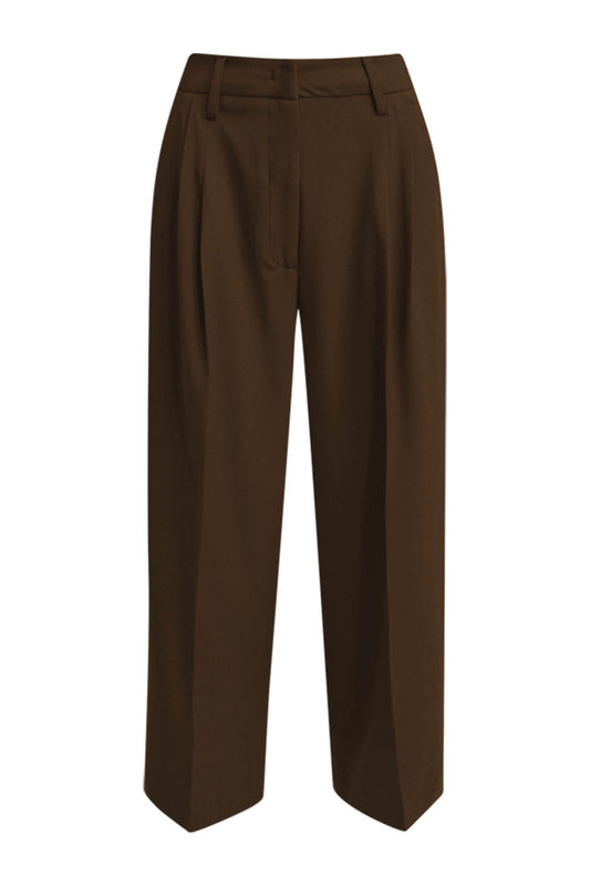 Straight Cropped Pants (Choco)
