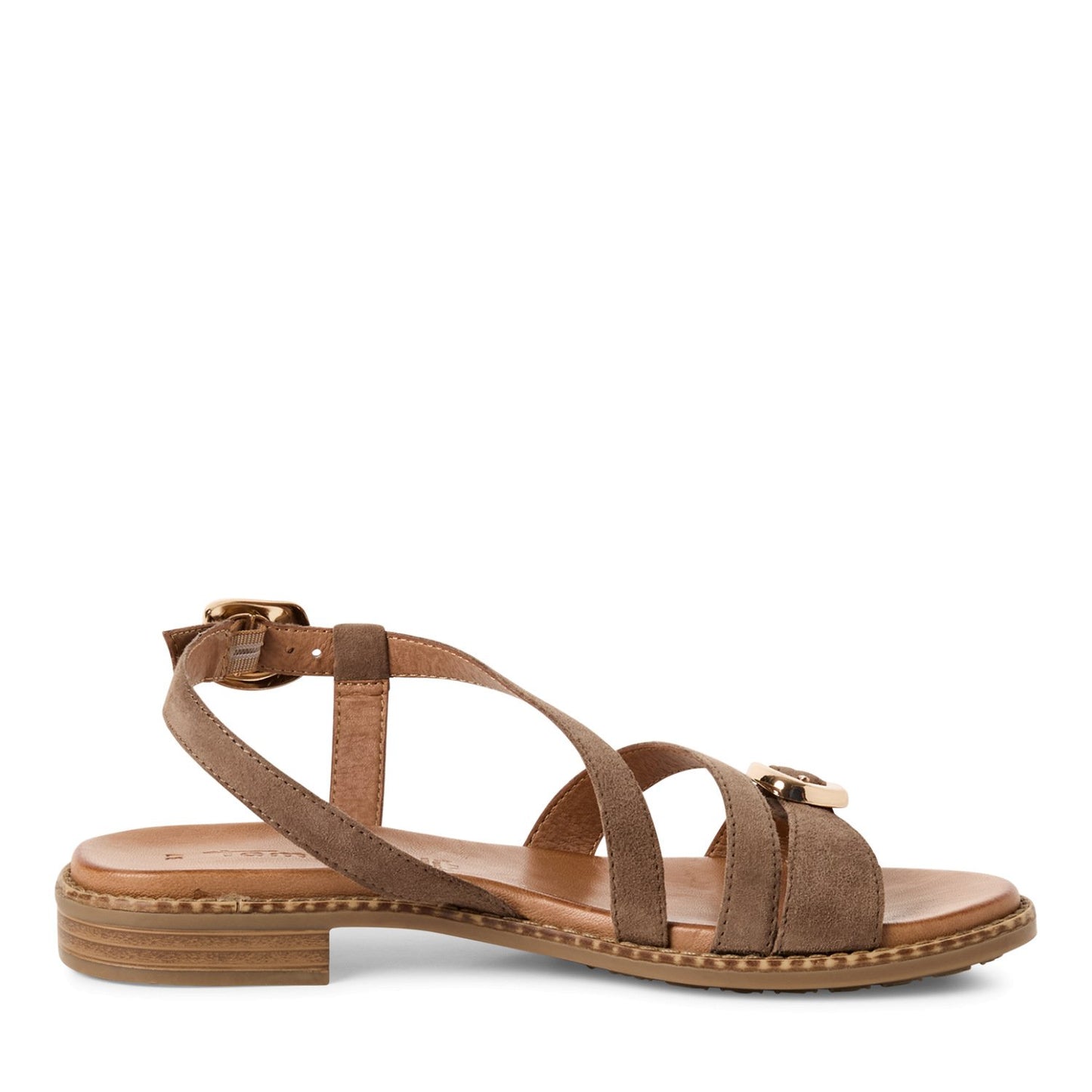 Sandalette (Taupe Suede)