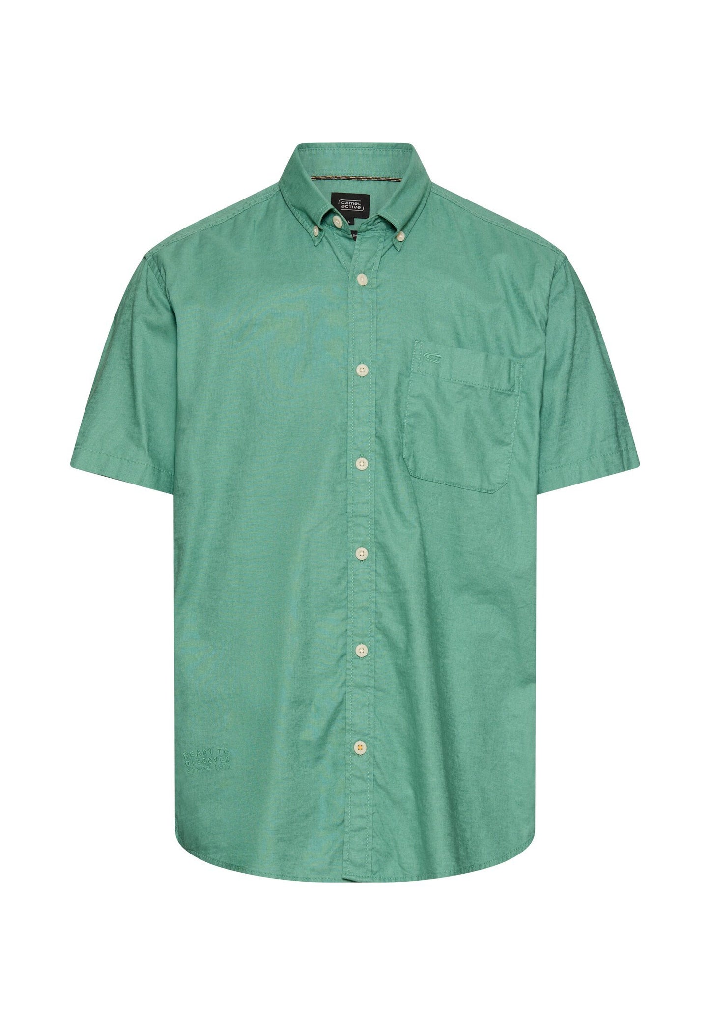 Kurzarmhemd aus Leinenmix (Lagoon Green)