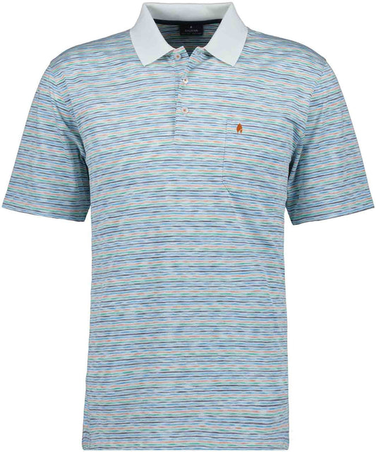 Softknit-Polo gestreift (Marine)