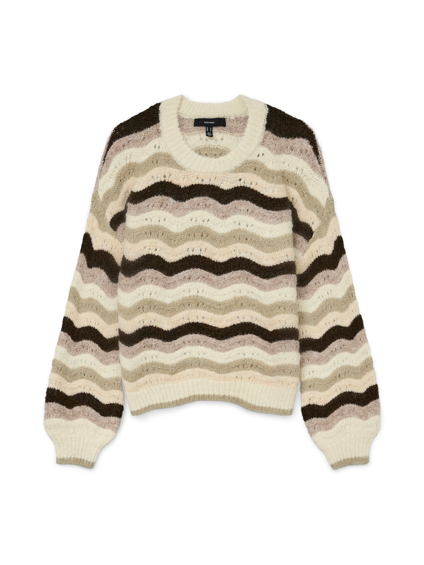 Vmdoja Ls O-neck Pullover Boo (Birch/w. S)