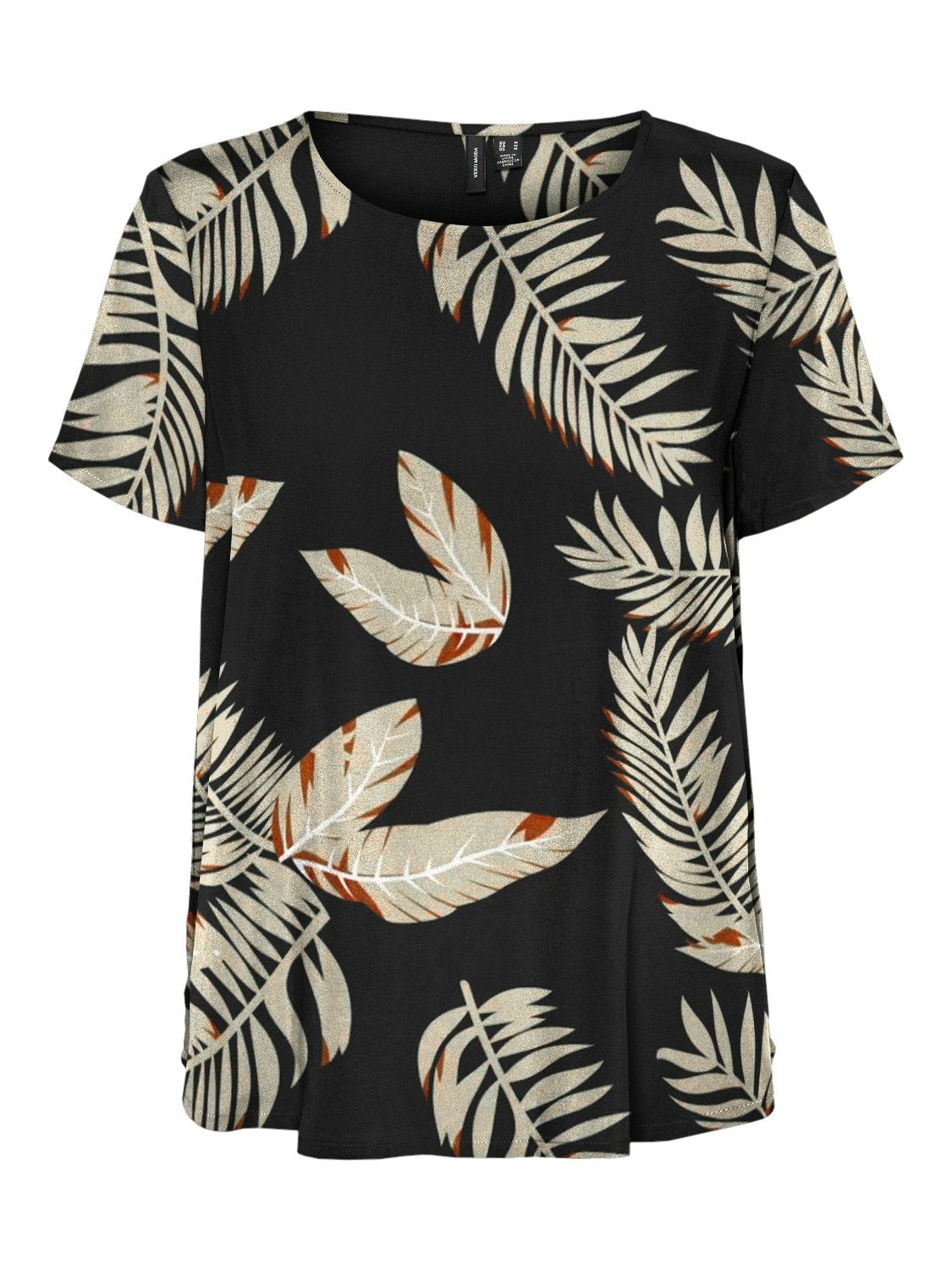 Vmeasy Joy S/s Top Wvn Ga (Black/fion)