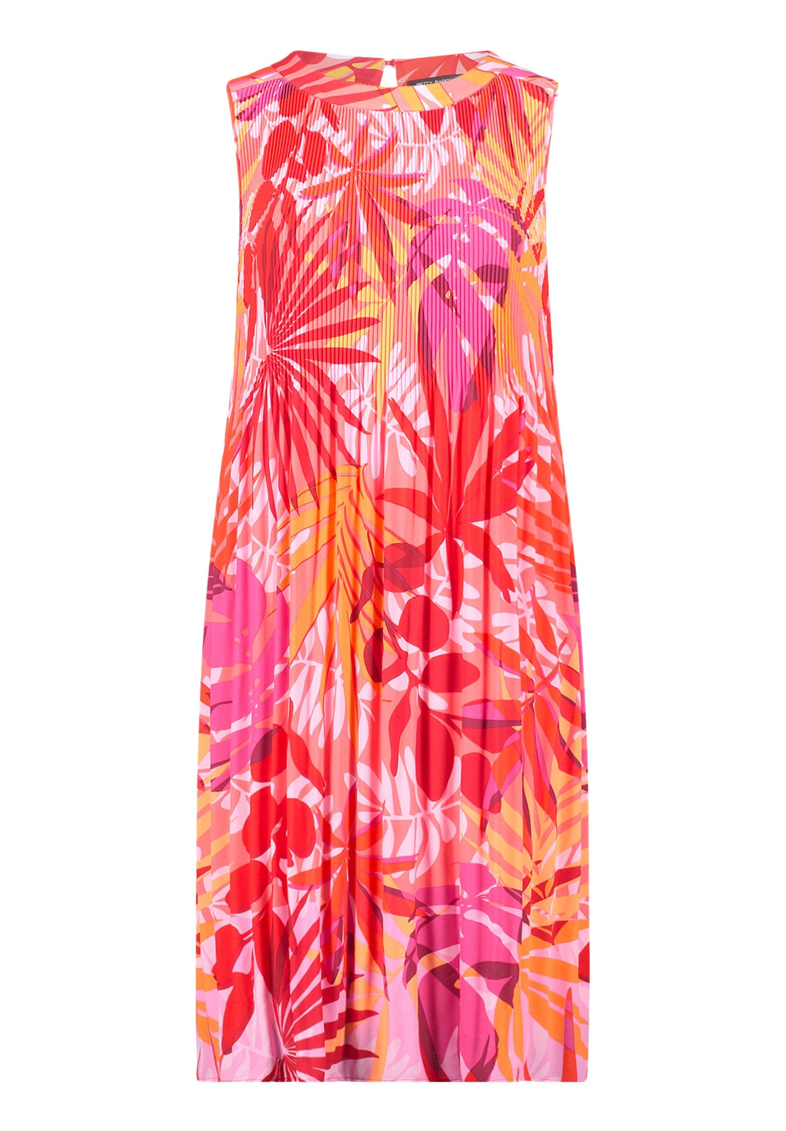 Plisseekleid (Red/pink)
