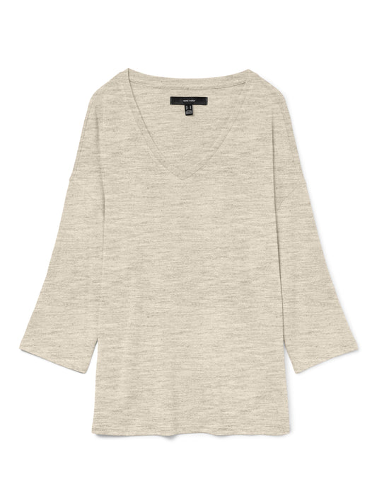 Vmbrianna 3/4 V-neck Blouse Boo (Birch)