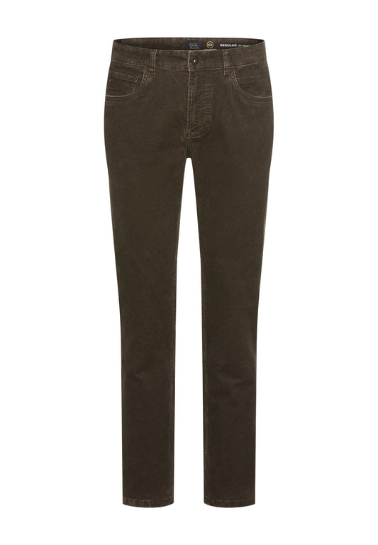 5-Pkt Regular Fit Hose aus Baumwollmix (Dark Brown)
