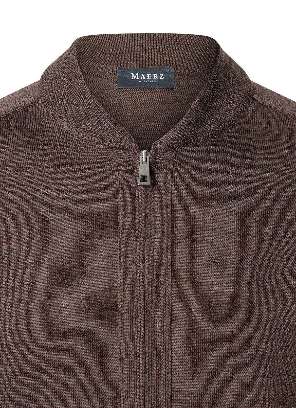 Strickjacke Zip 1/1 Arm (Field Brown)