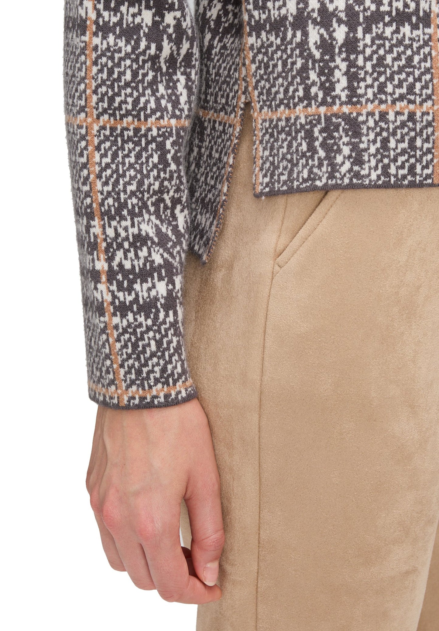 Strickpullover (Patch Grey/beig)