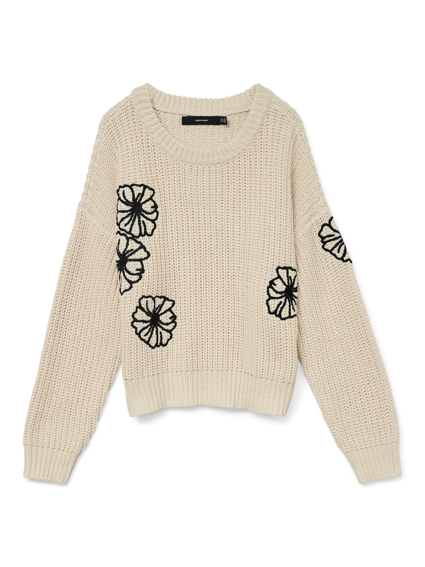 Vmlaura Ls O-neck Pullover Boo (Birch/w. B)