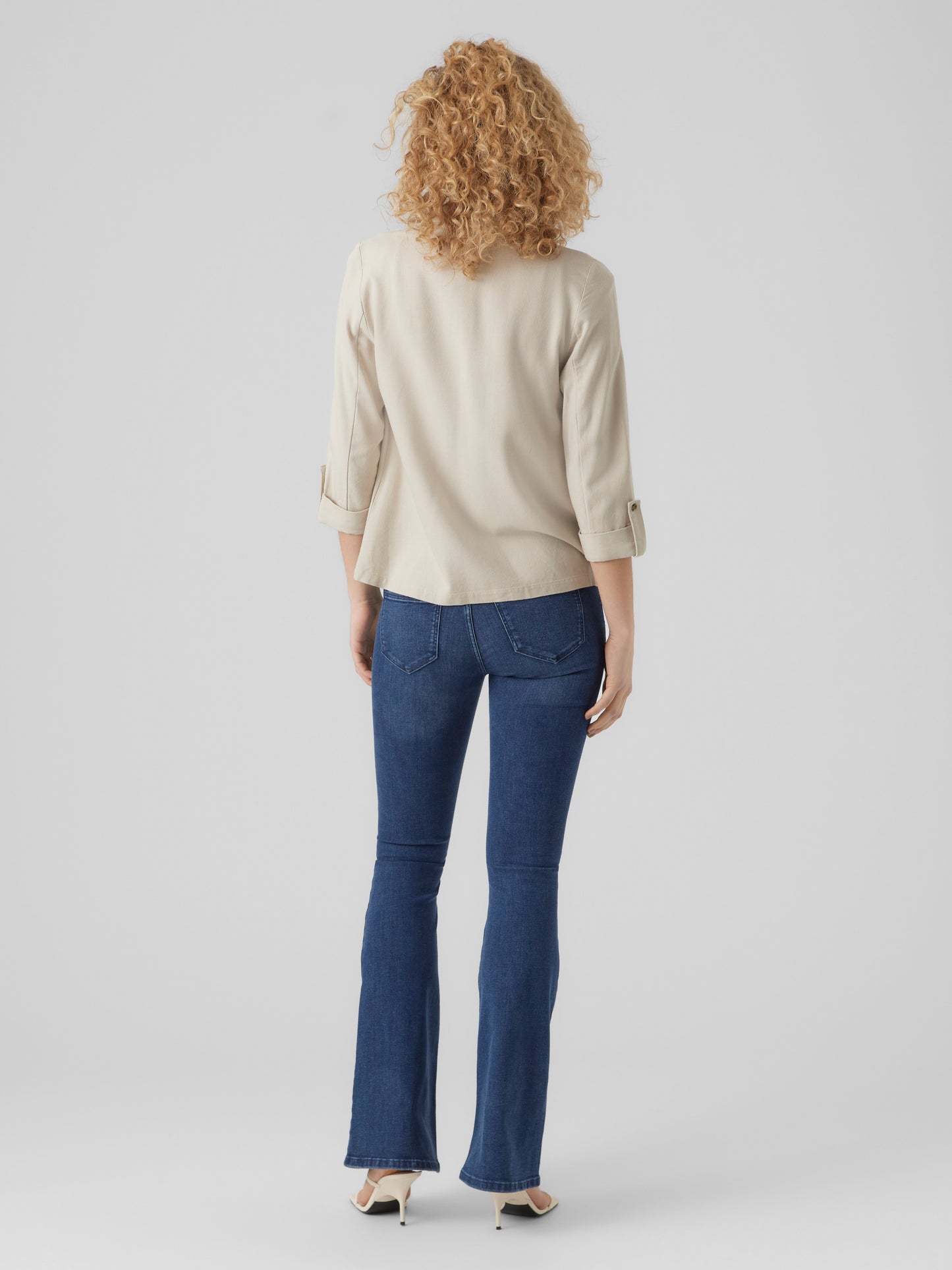 Vmjesmilo 3/4 Loose Blazer Wvn Noos (Silver Lining)