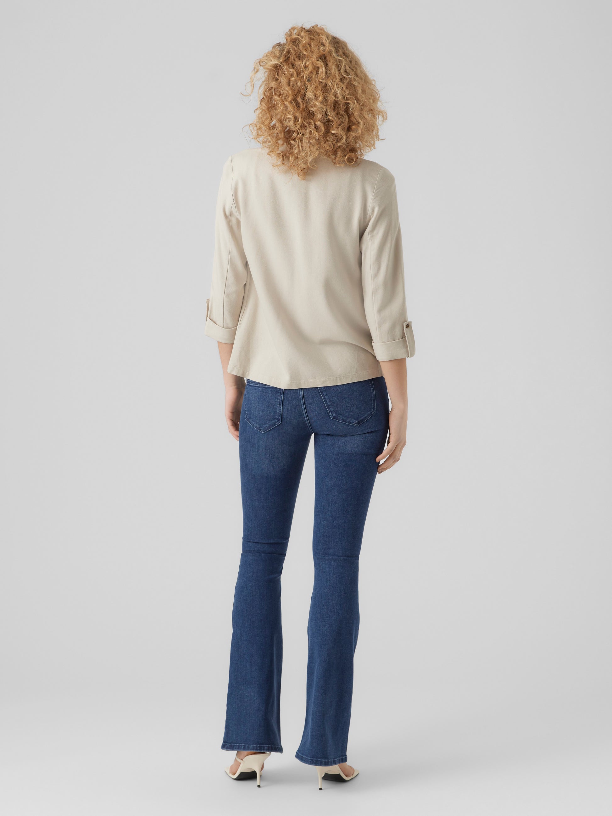 Vmjesmilo 3/4 Loose Blazer Wvn Noos (Silver Lining)