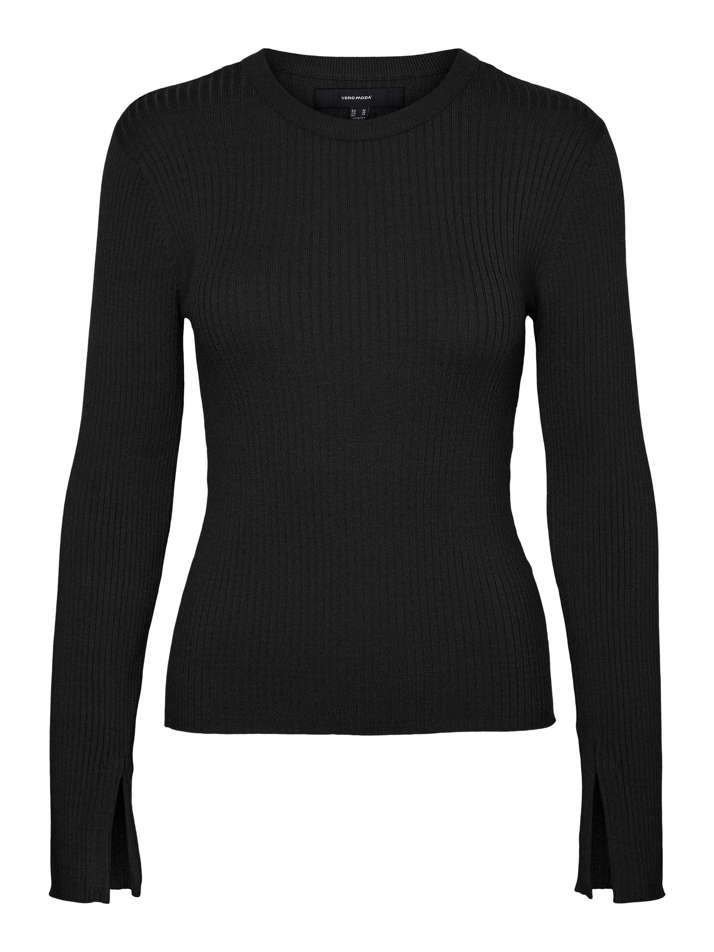 Vmgold Rib Ls O-neck Pullover (Birch/w. B)