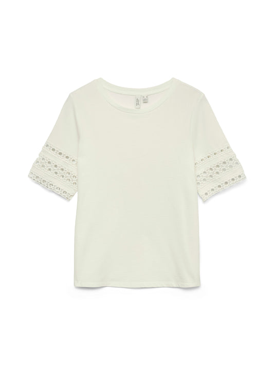 Vmivacy 2/4 O-neck Top Jrs Btq (Snow White)