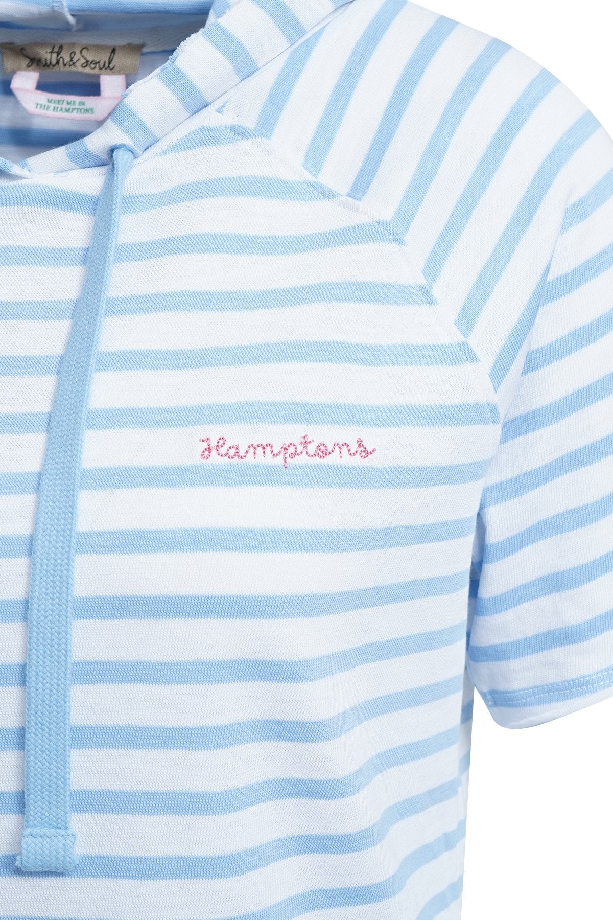 Relaxed hooded Sweatshirt Short sleeve (Sky)