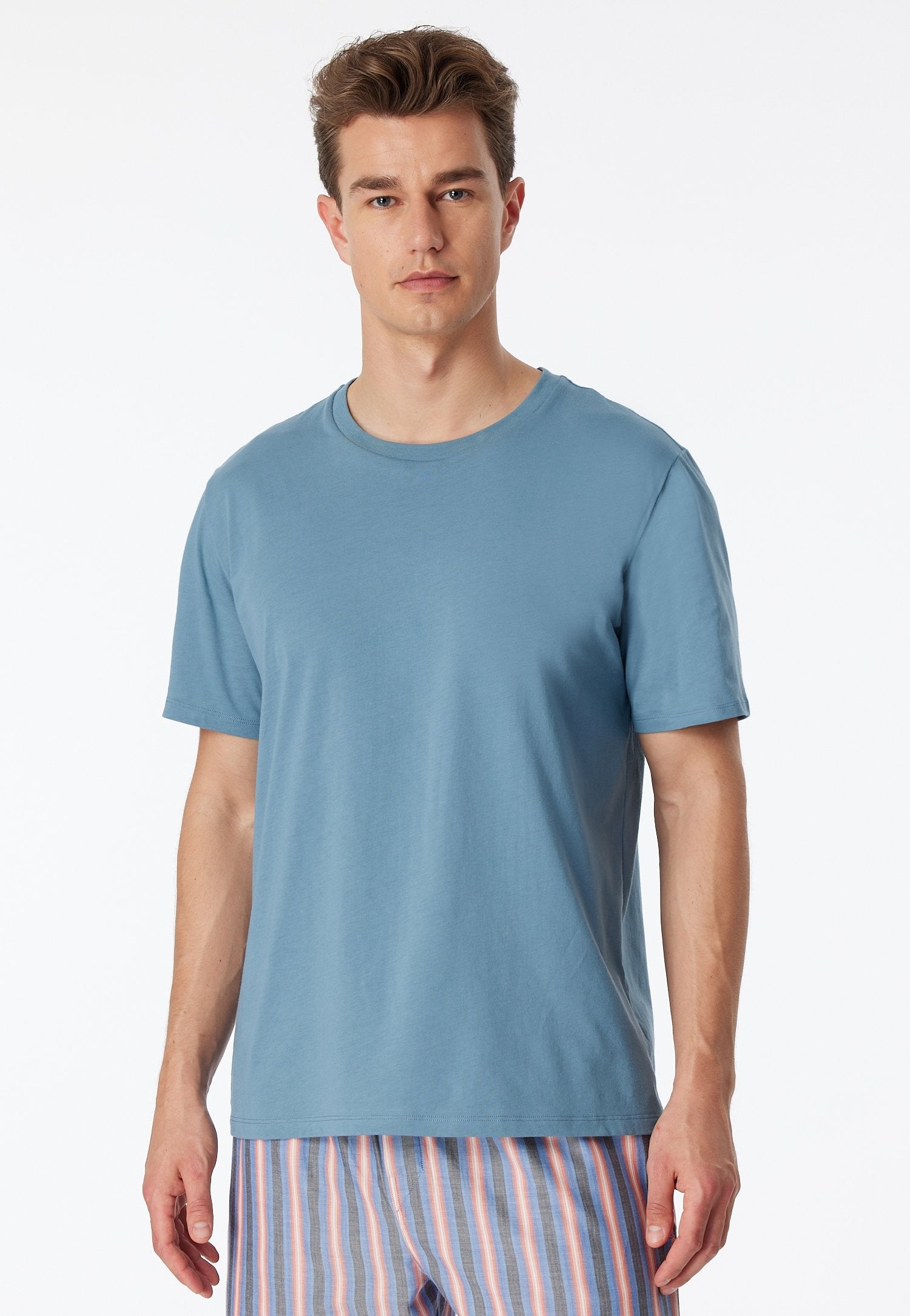 T-shirt Rundhals (Blaugrau)