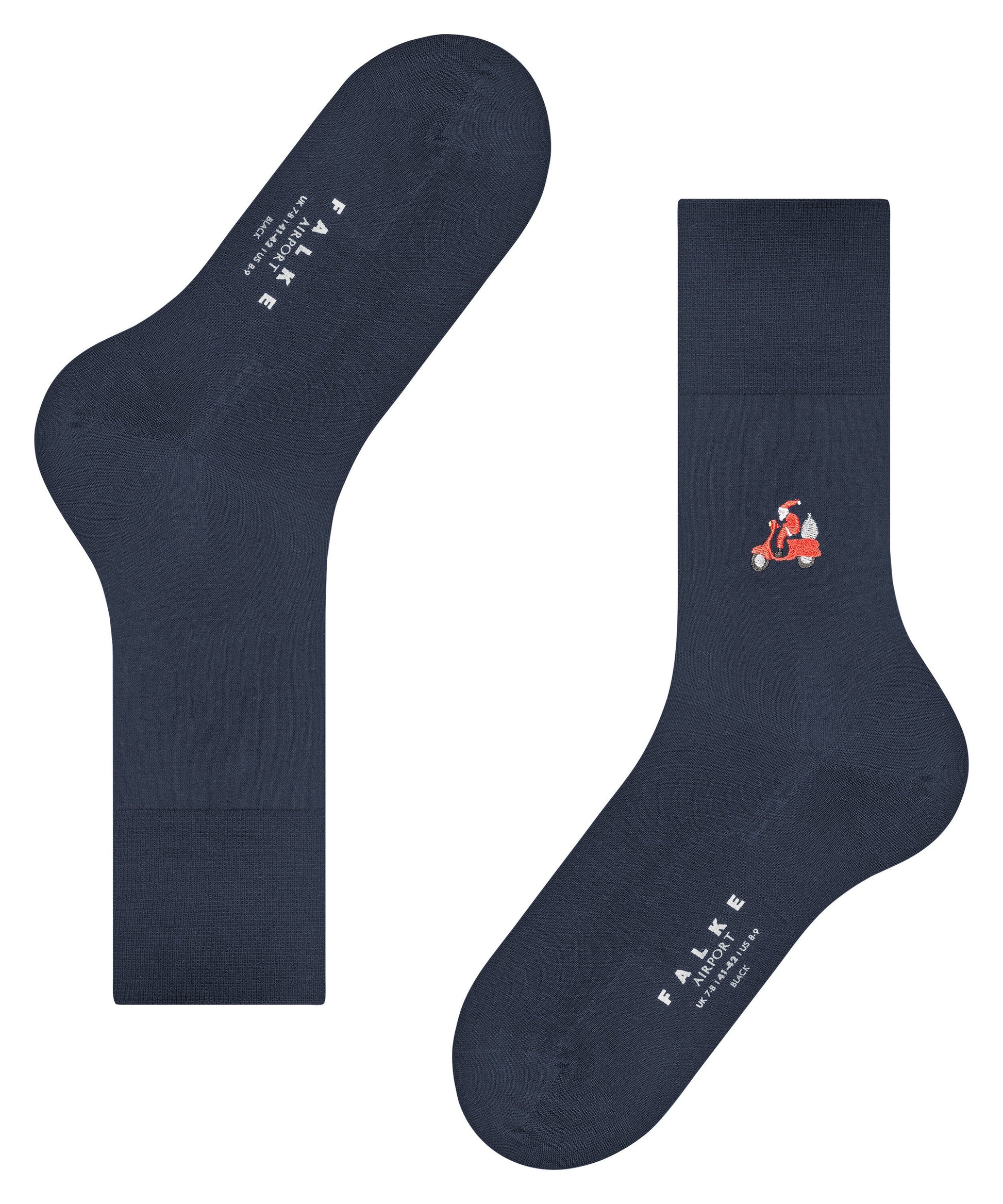 FALKE Airport Driving Santa Herren Socken (Space Blue)