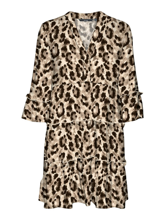 %vmeasy Joy 3/4 Short Dress Wvn Ga (Sandshell/)