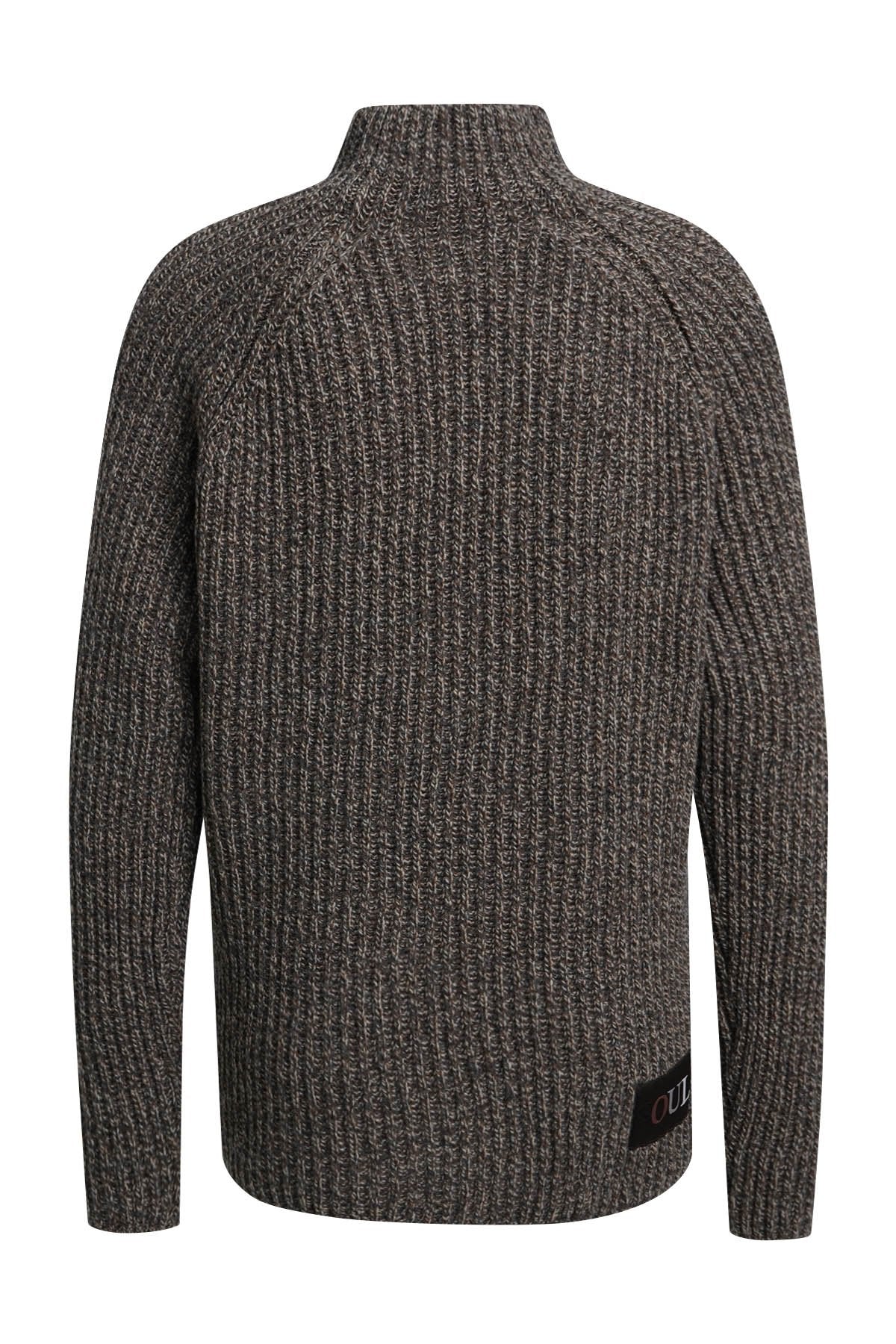 High Collar Pullover (Dark Choc Print)