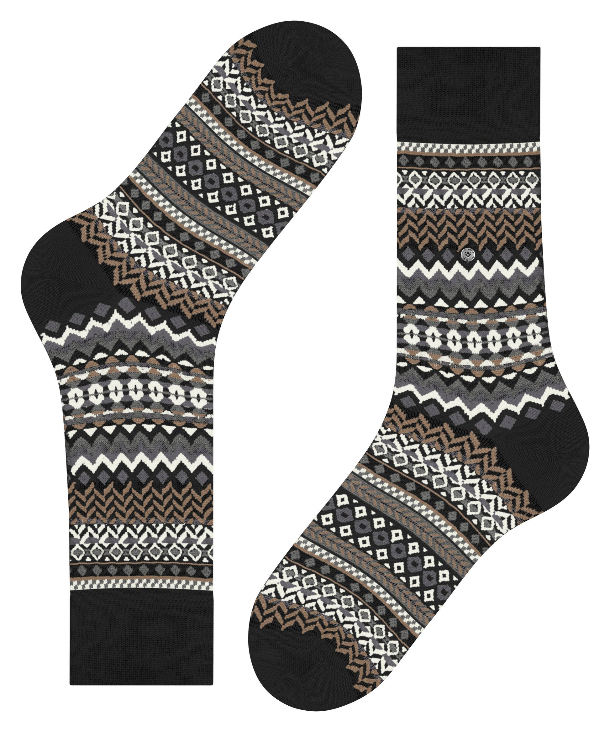 Burlington Fair Isle Herren (Black)