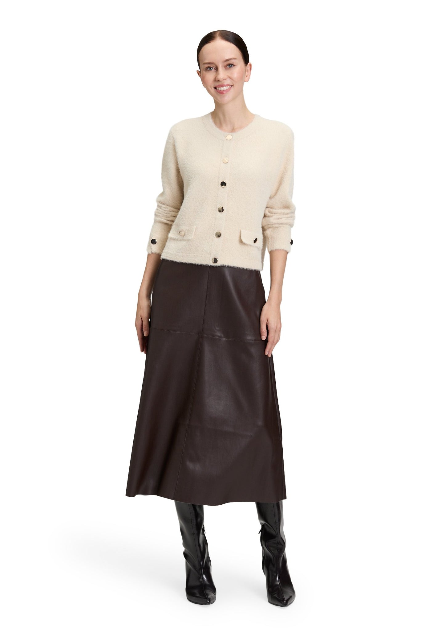 Casual-Strickjacke (Pastel Sand)