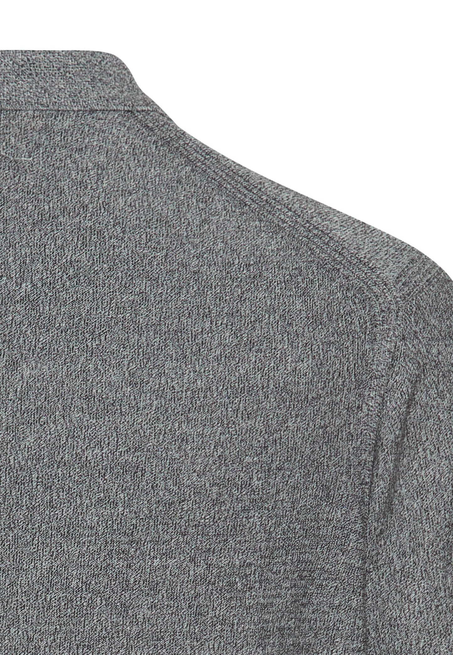 Meliertes Kurzarm Poloshirt aus Baumwolle (Dark Navy)