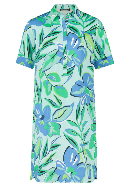 Hemdblusenkleid (Green/blue)