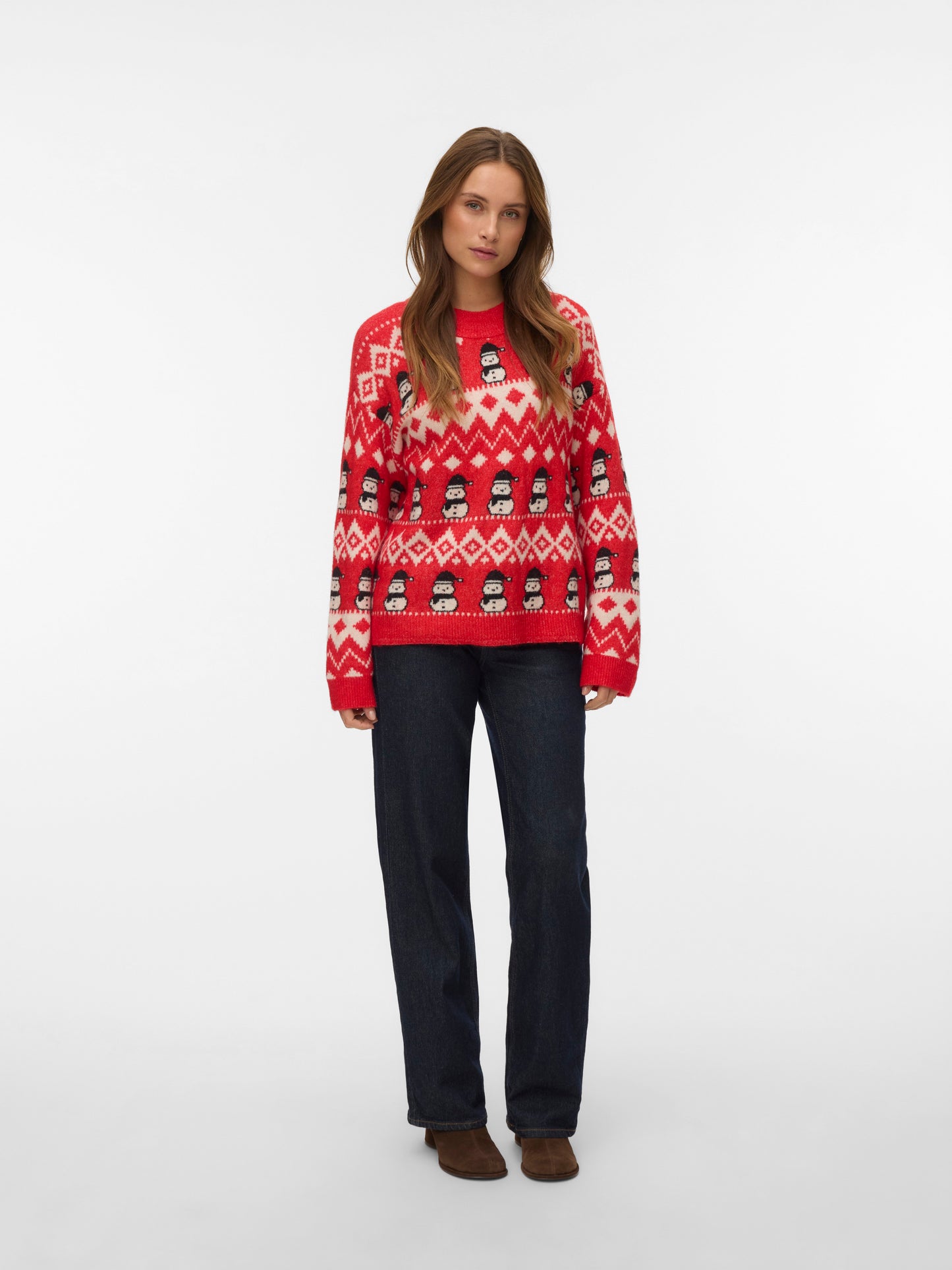 Vmfrostsnowman Ls O-neck Pullover Xmas (Chinese Re)