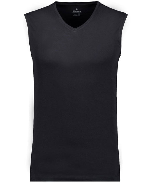 Tank Top V-Neck 2er Pack Unterwäsche (Schwarz)