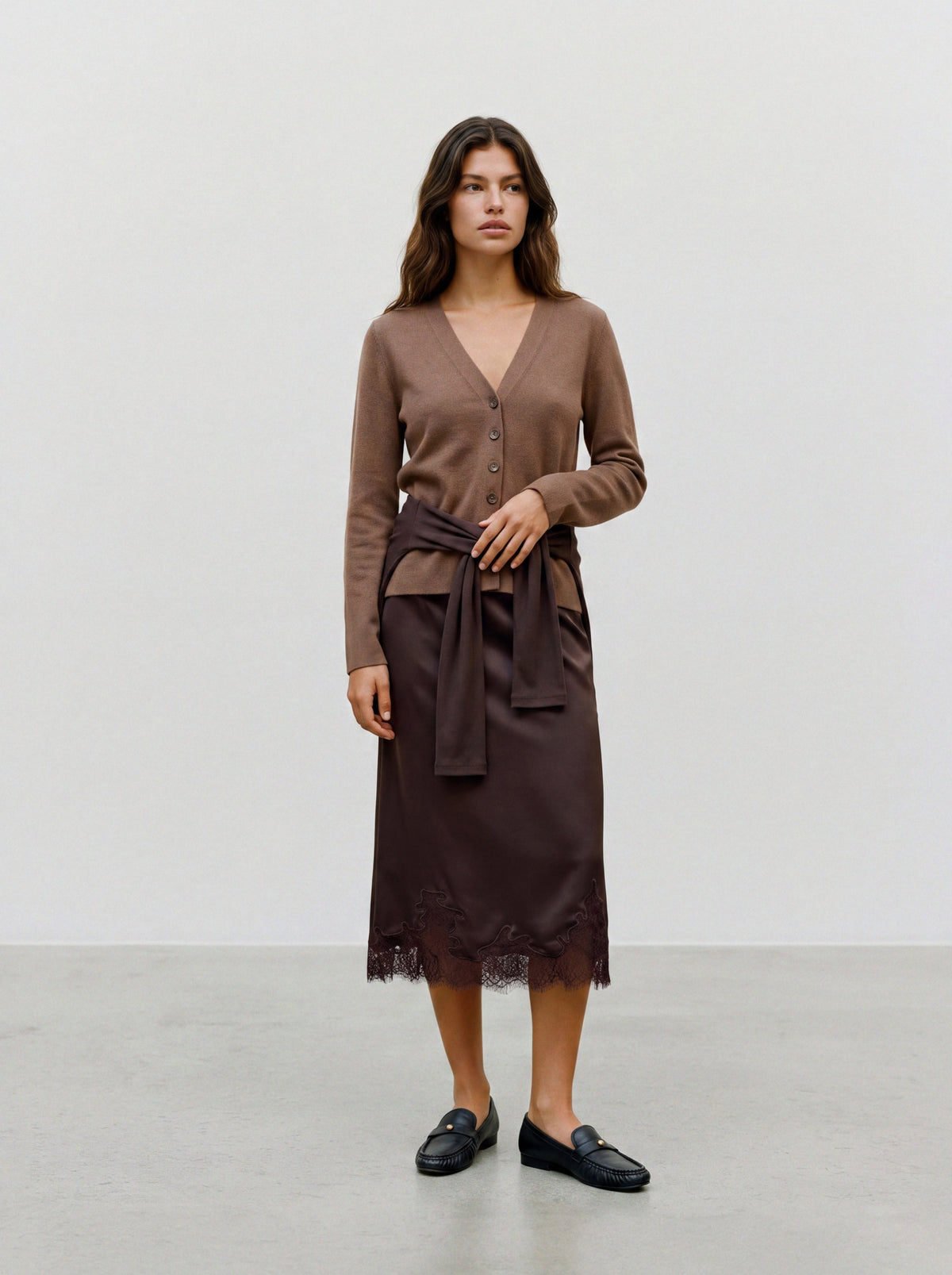 Vmmille Ls V-neck Cardigan Noos (Cocoa Brown)