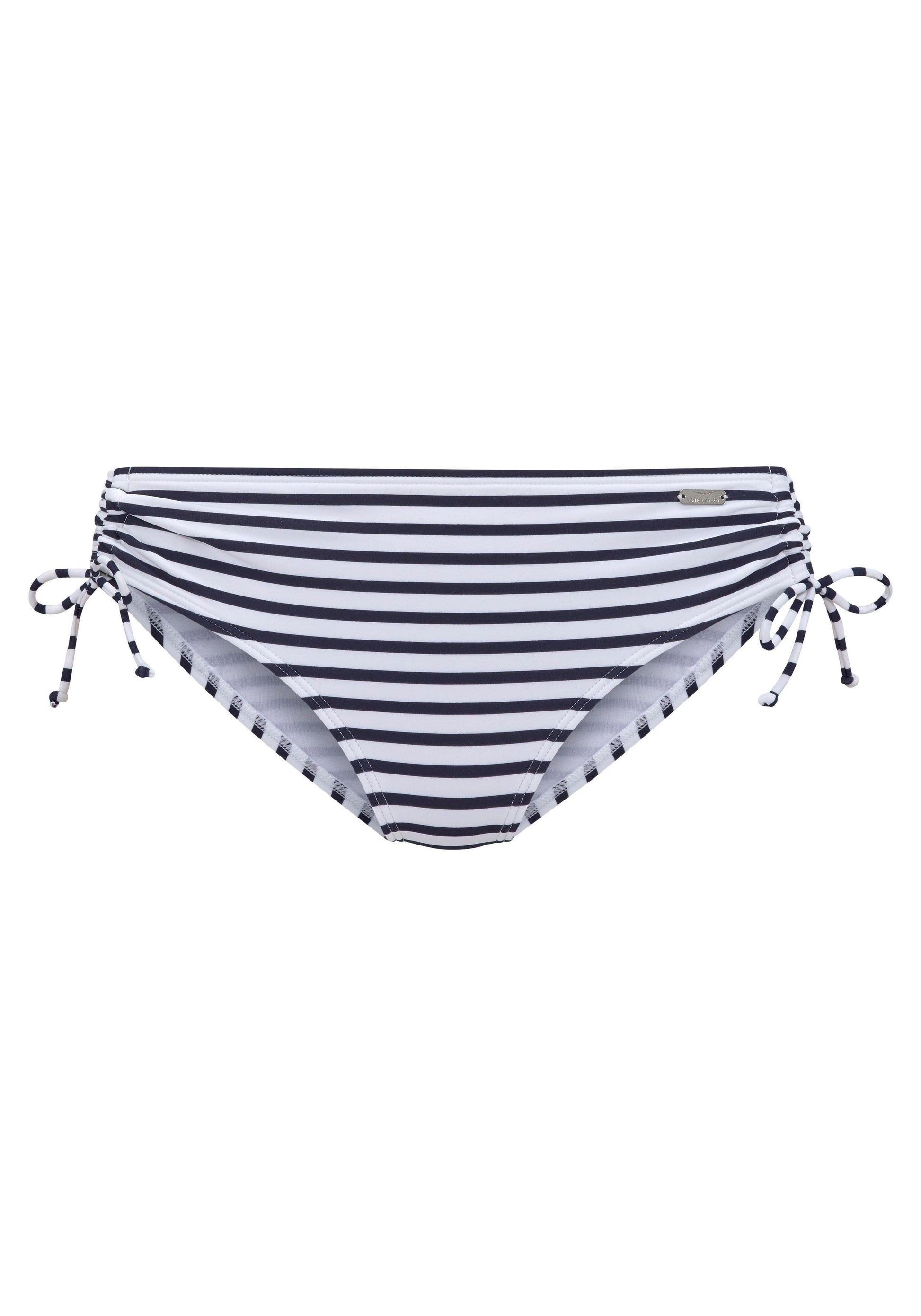 Venice Beach LM exkl. Sport Bikinihose mit Raffung (White-navy S)