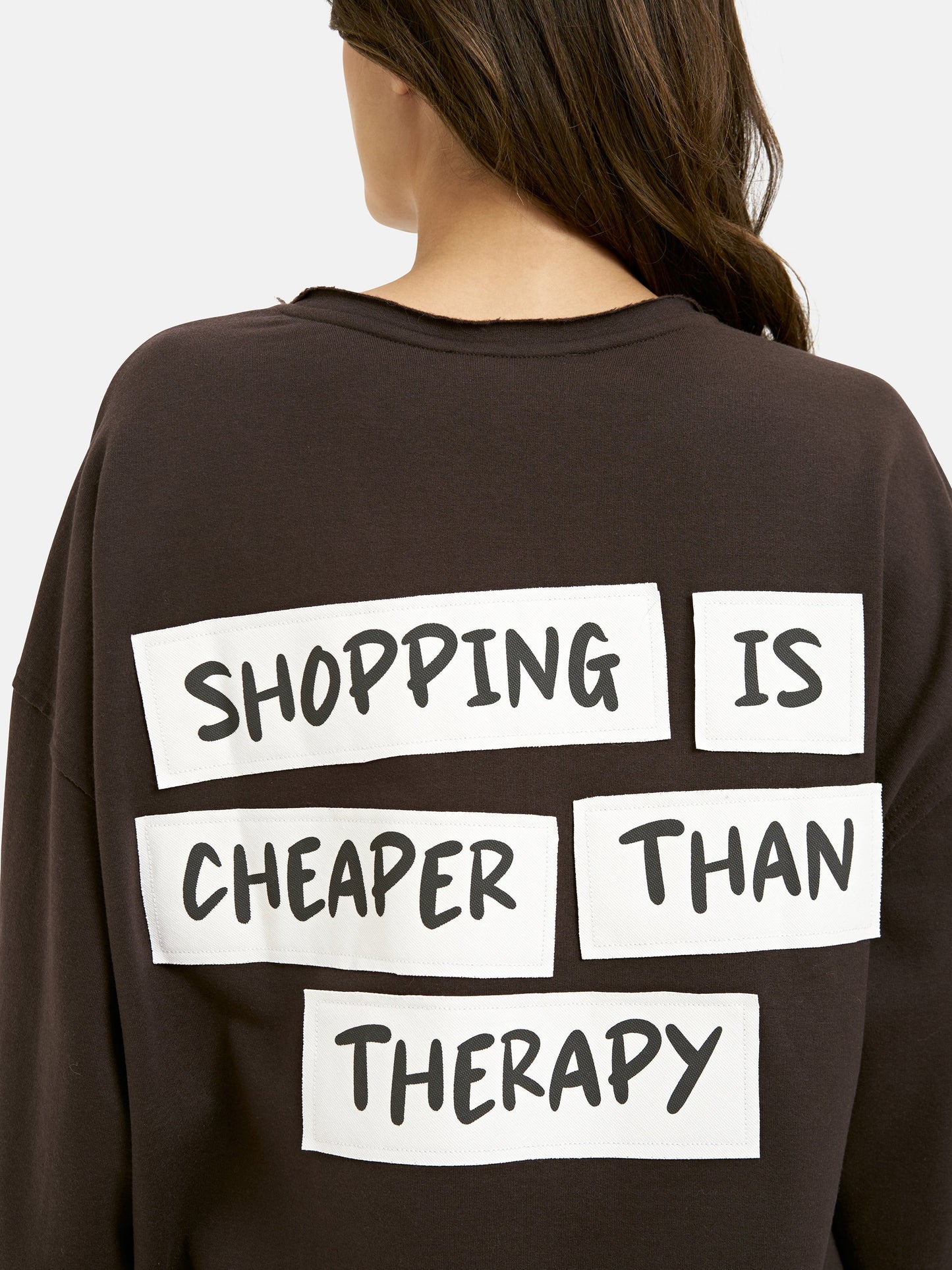 Oversize Sweatshirt Open Edges Vn (Choco)