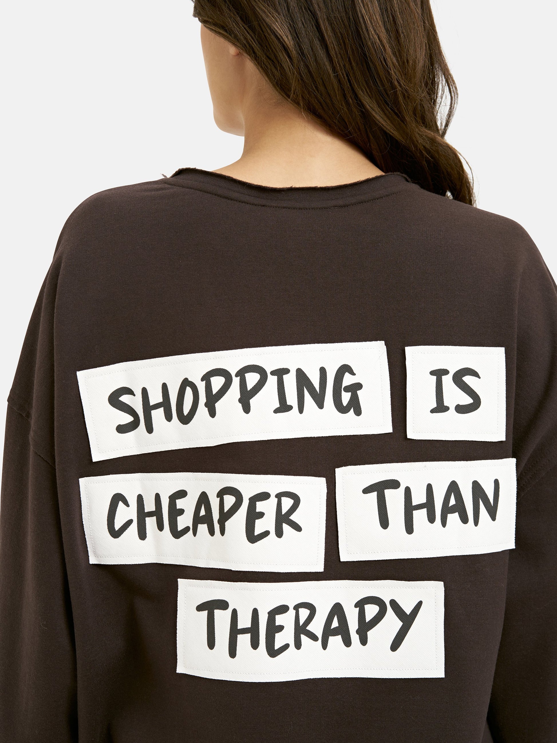 Oversize Sweatshirt Open Edges Vn (Choco)