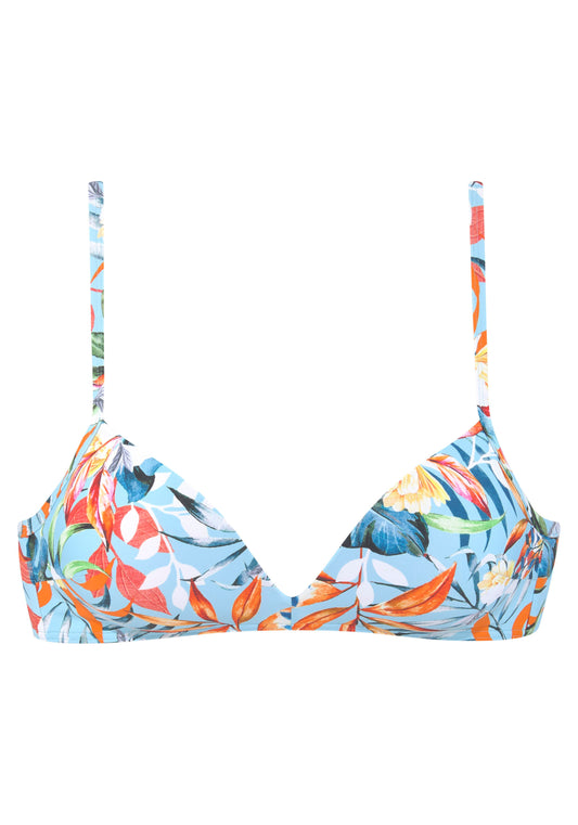 venice beach lm exkl. sport Bralette-Top (Lt.blue Prin)