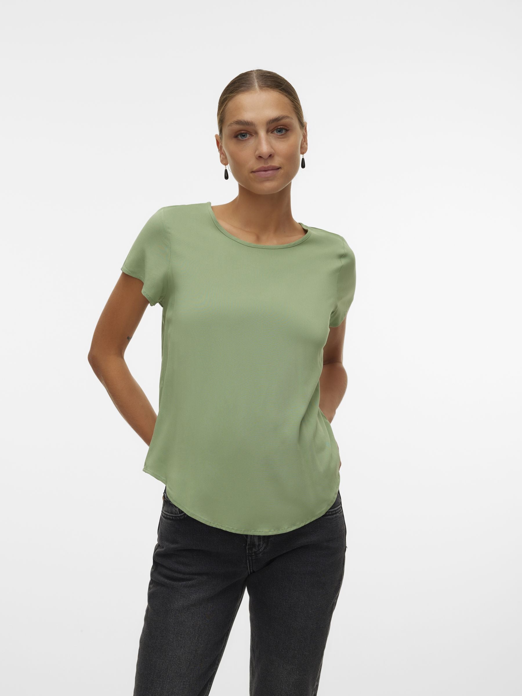Vmbella Ss Top Wvn Ga Noos (Hedge Green)