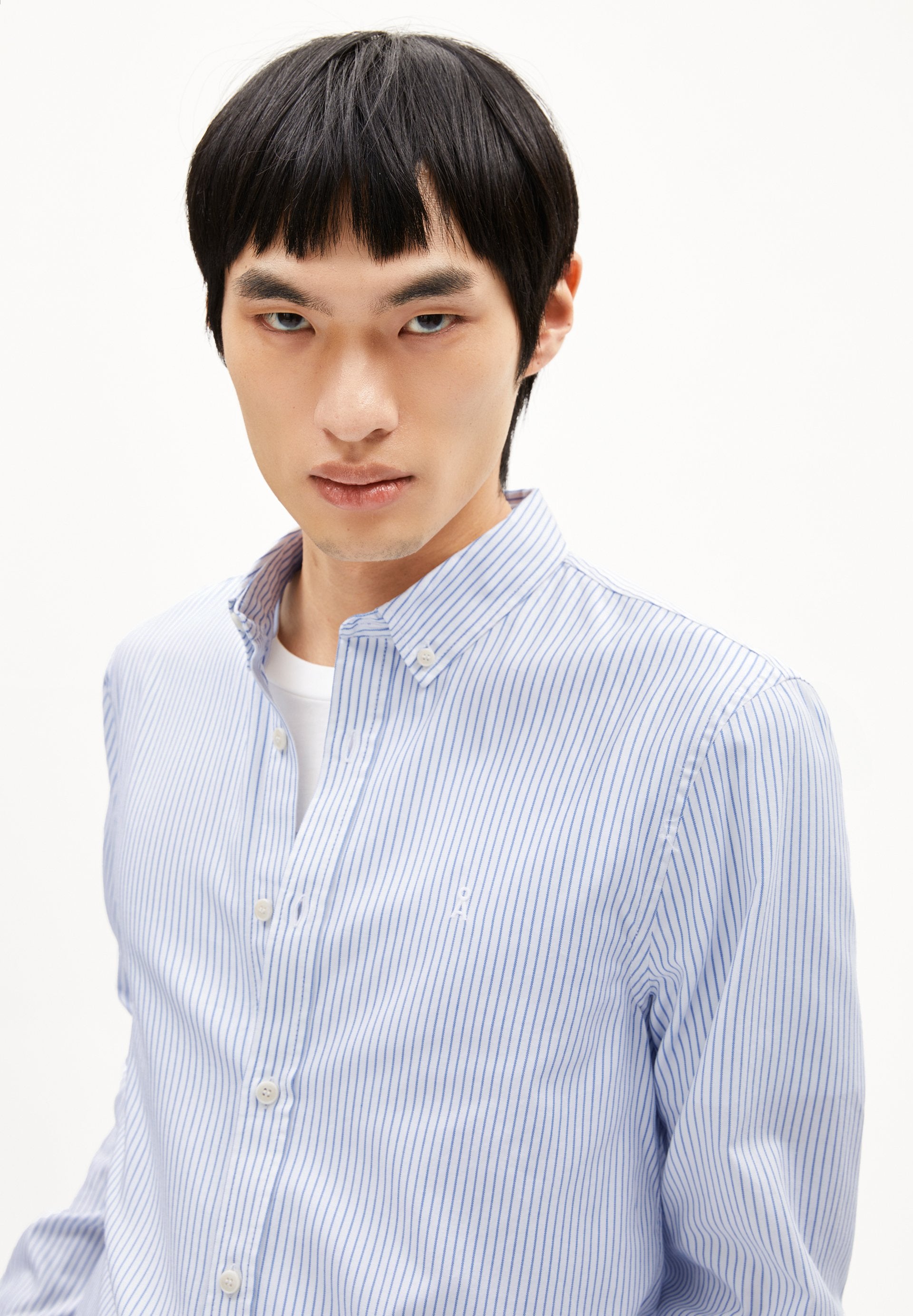 Quaasa Stripe Longsleeve Shirt (White-dark Morn)