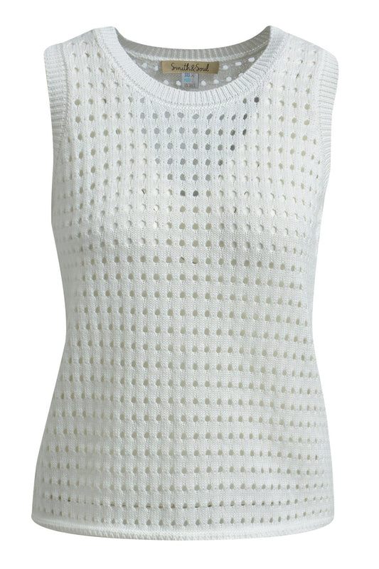 Net Crochet Top (Cream White)