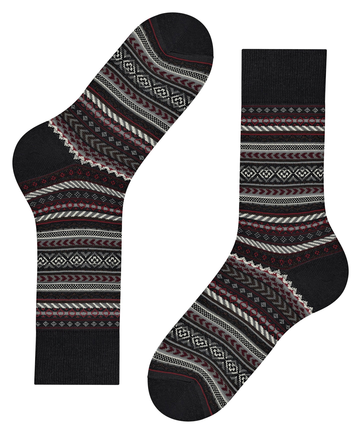 Burlington Fair Isle Herren (Black)