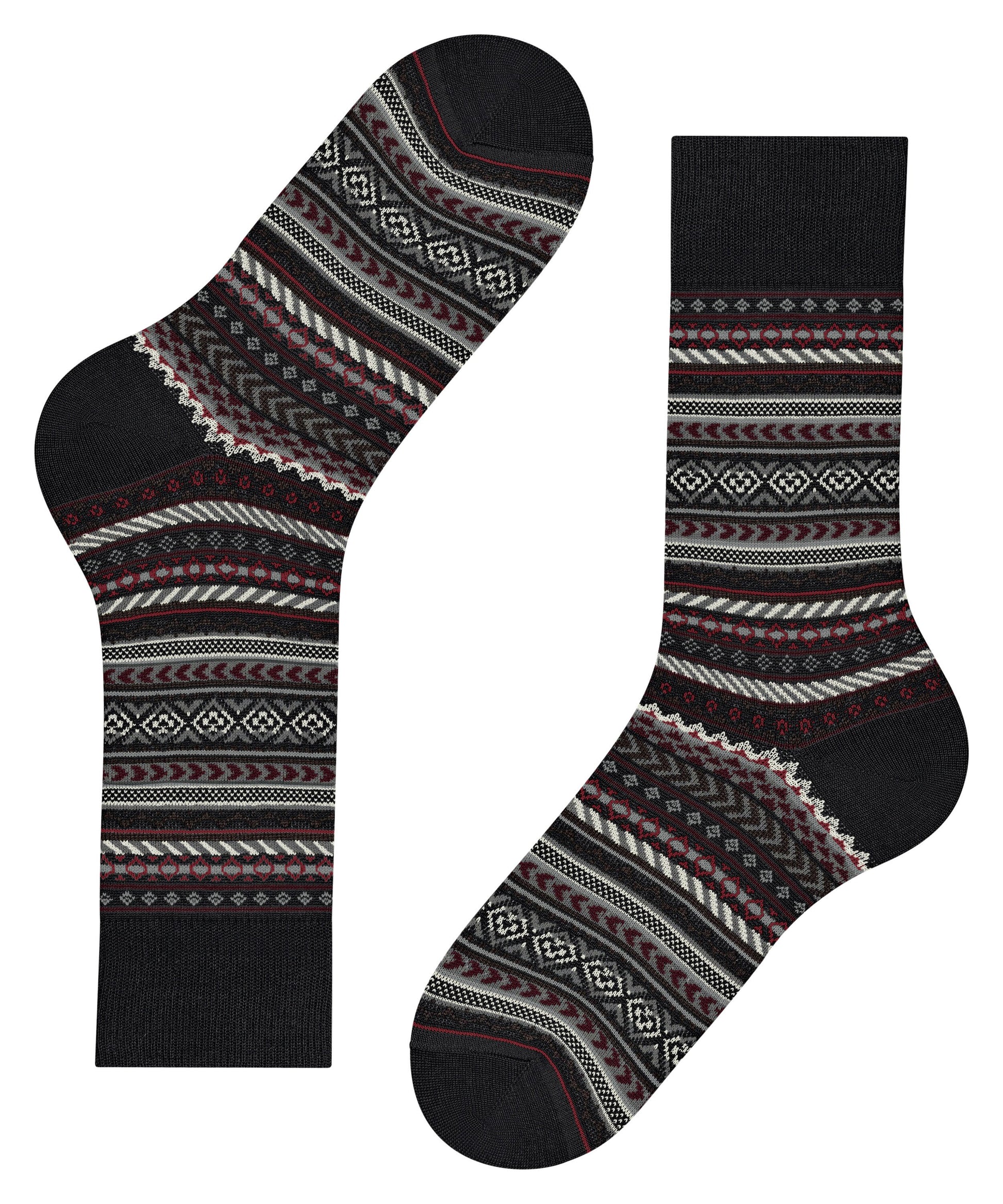 Burlington Fair Isle Herren (Black)