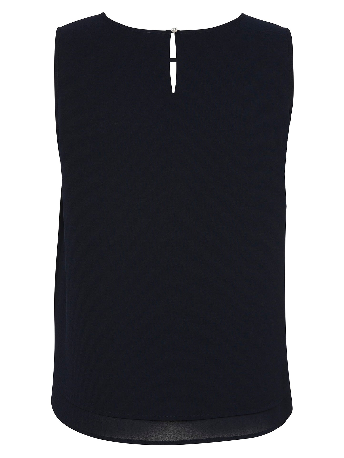 Bluse Rundhals ohne Arm (Navy)