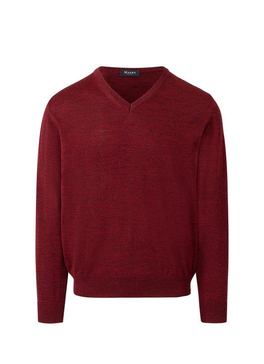 Pullover V-Ausschnitt 1/1 Arm (Merlot)