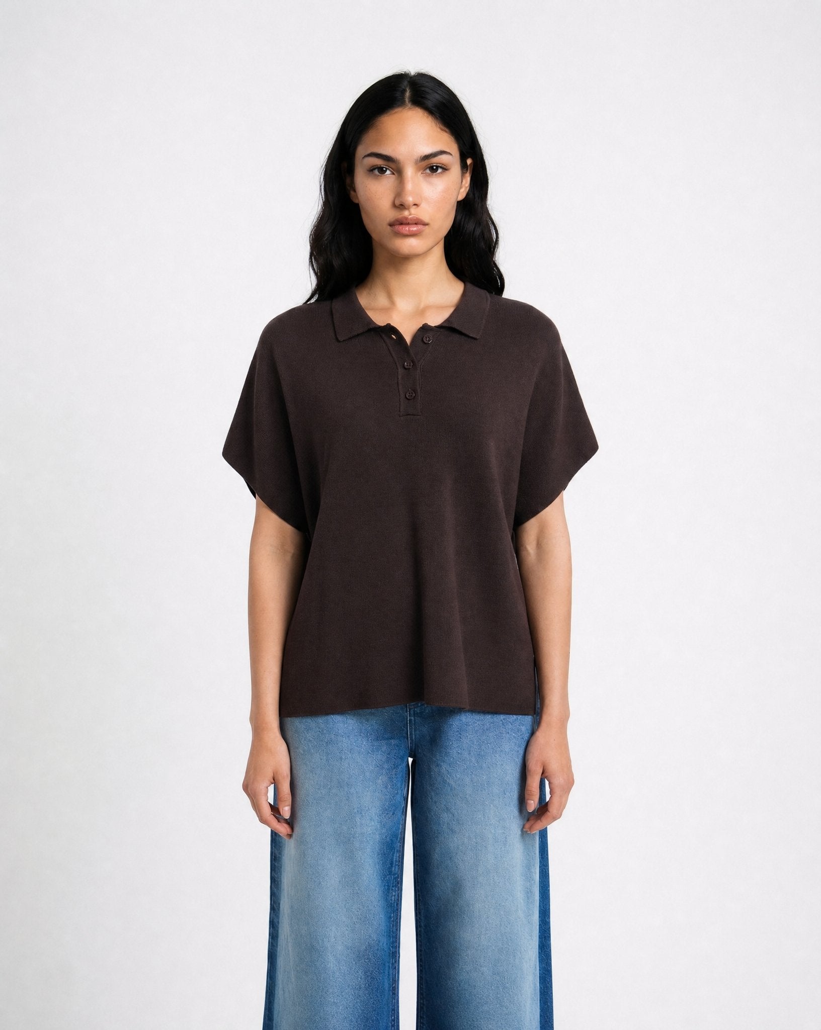 Polo Collar Cape (Dark Choc)