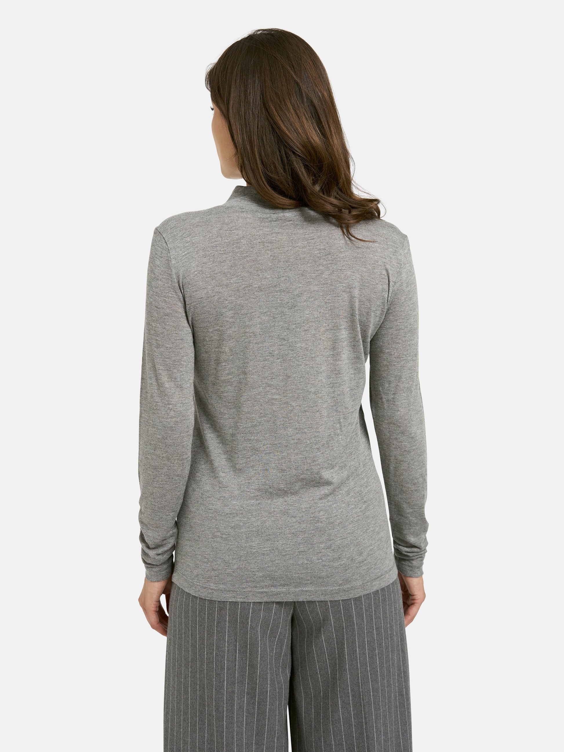 Cashmere Blend Turtleneck (Grey Melange)