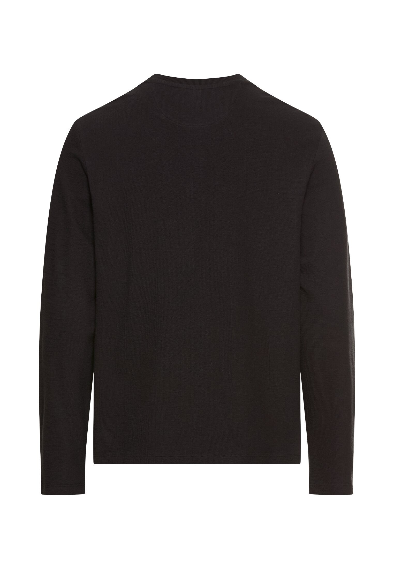 Henleyshirt aus reiner Baumwolle (Asphalt)