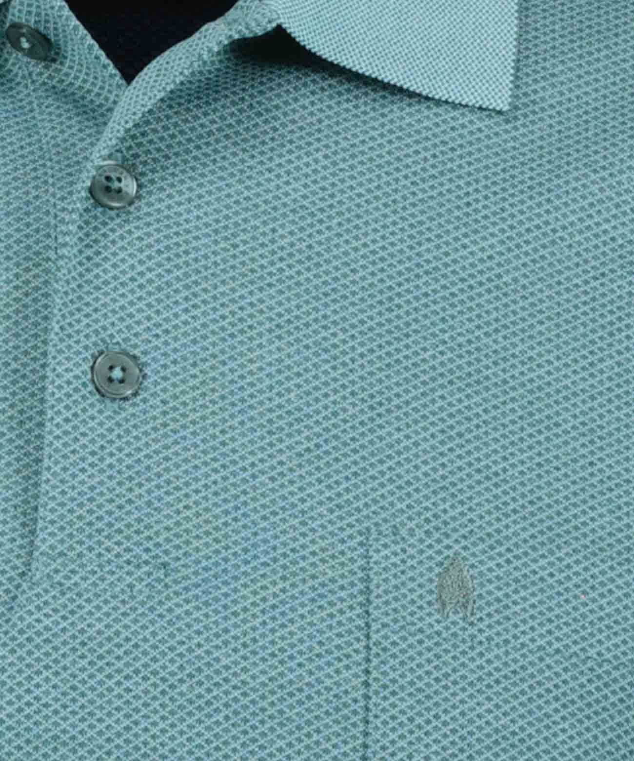 Softknit-Polo "Fischernetz" (Salbei)