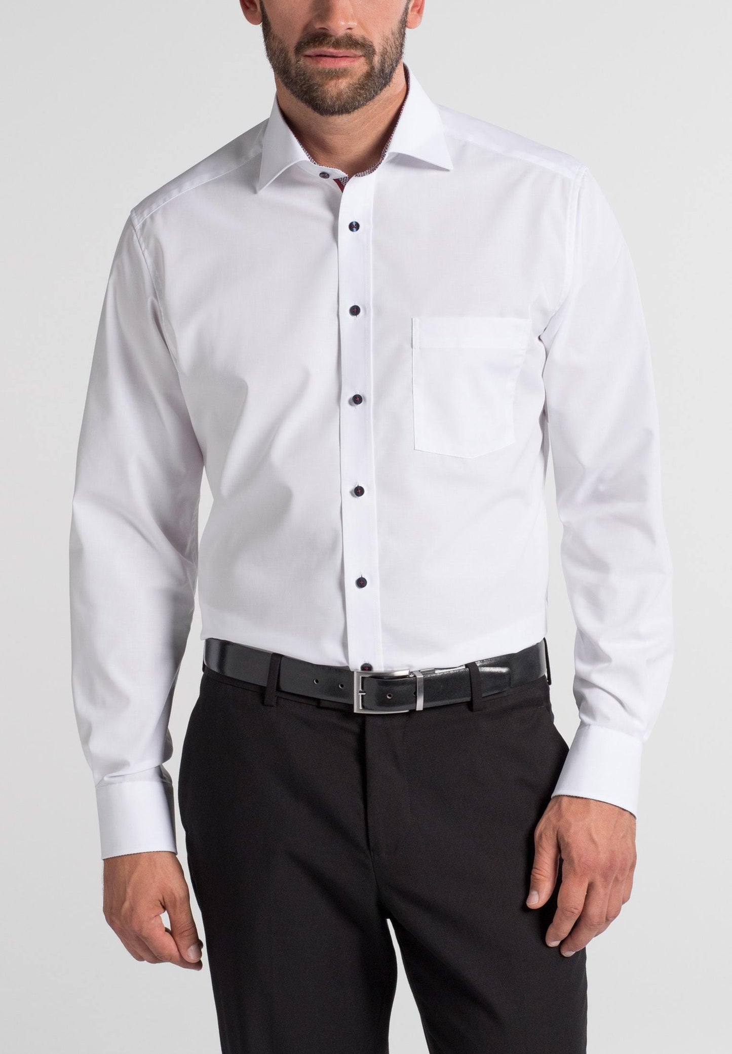 Hemd Chambray Langarm (Weiss)