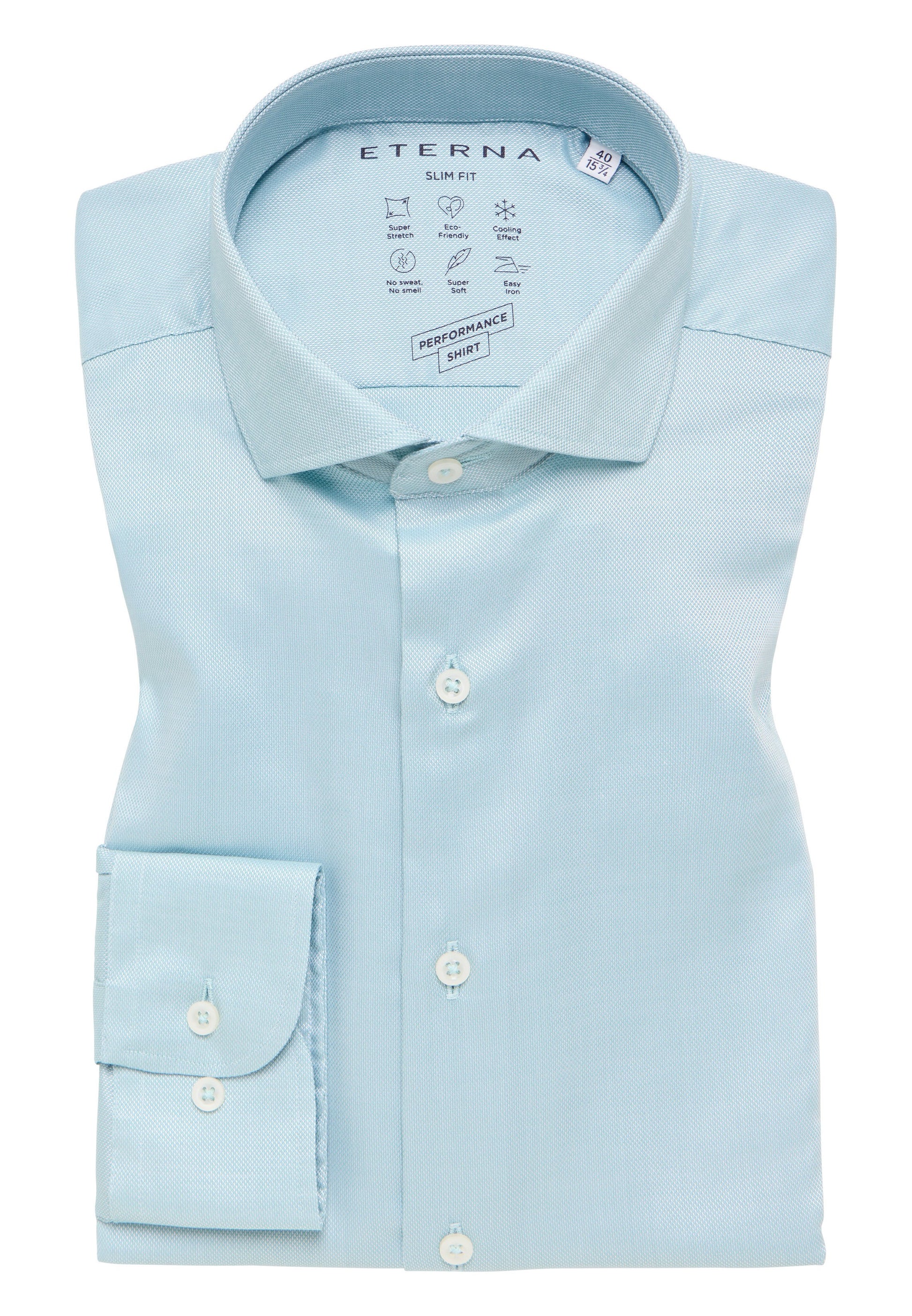 Performance Shirt Natté-Stretch Langarm (Grün)