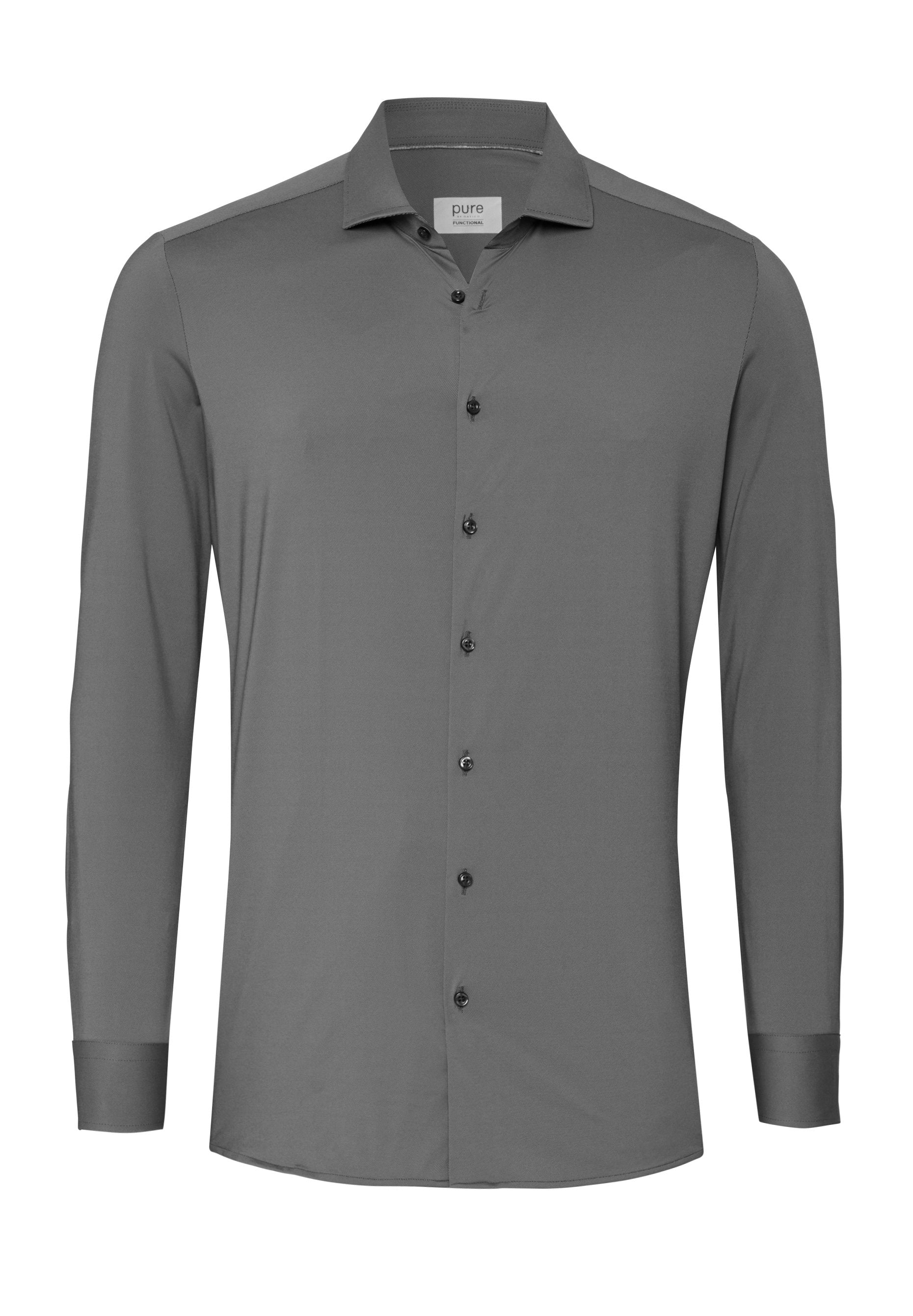 PURE- Functional Hemd Langarm (Uni Anthrazit)