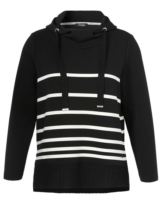 Sweatshirt Kapuze 1/1 Arm (Black / Offwh)