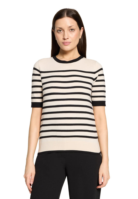 Feinstrickpullover (Patch Black/bei)